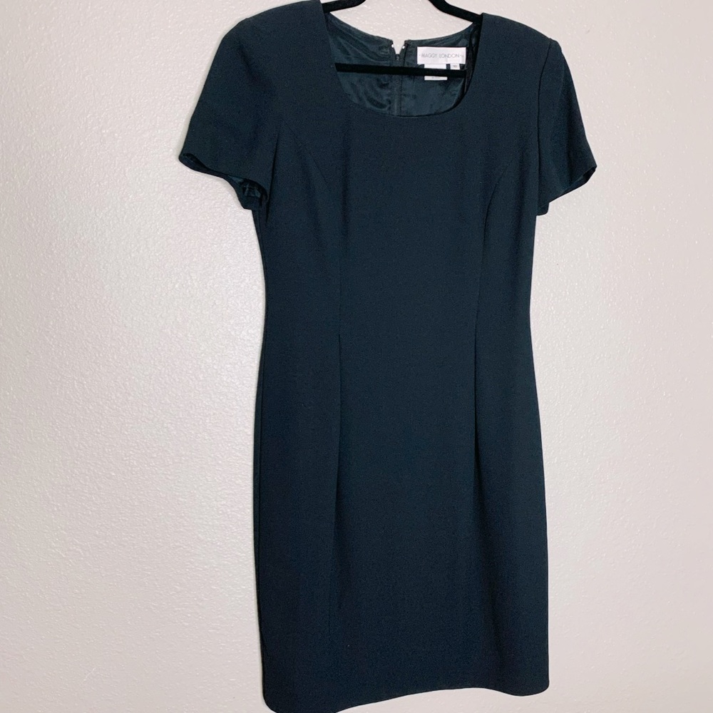 Maggy London Little Black Sheath Dress